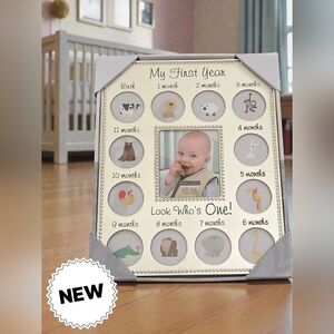 Baby my first year photo keepsake picture frame 12 months
